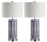 Beseck 27" Ceramic/Iron Contemporary USB Charging LED Table Lamp Set 2
