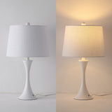 Possini 22.75" Modern Glam Iron Hourglass LED Table Lamp with USB Charging Port Set 2