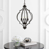 Wharton 4-Light 19" Iron Adjustable Ogee Lantern LED Pendant