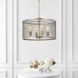 Albee 4-Light 20" Iron Adjustable Industrial Mesh LED Pendant