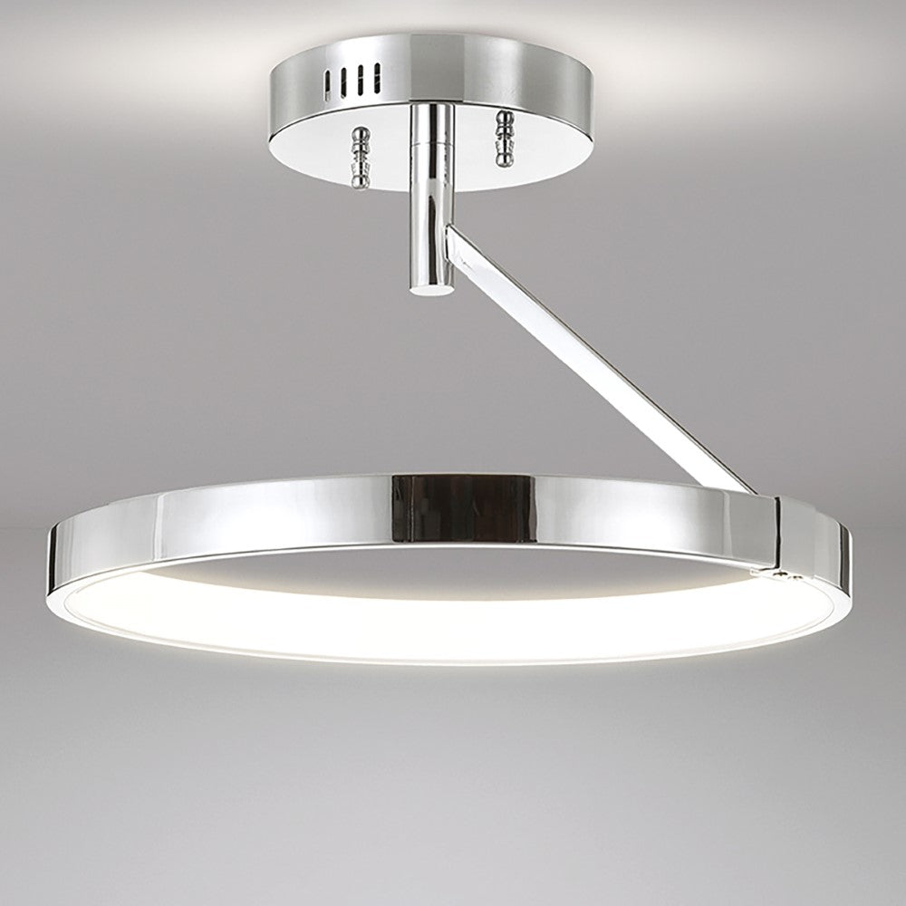Urki 17.5" Dimmable Integrated LED Metal Semi-Flush Mount