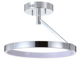 Urki 17.5" Dimmable Integrated LED Metal Semi-Flush Mount