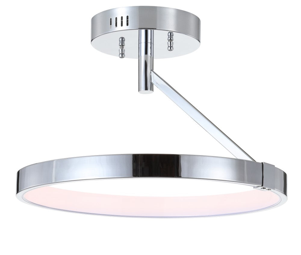 Urki 17.5" Dimmable Integrated LED Metal Semi-Flush Mount