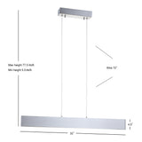 Alder Dimmable Adjustable Integrated LED Metal Linear Pendant