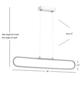 Cullen 39" Dimmable Adjustable Integrated LED Metal Linear Pendant