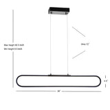 Cullen 39" Dimmable Adjustable Integrated LED Metal Linear Pendant