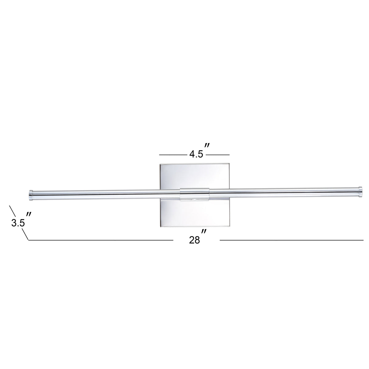 Dara 28" Dimmable Integrated LED Metal Wall Sconce