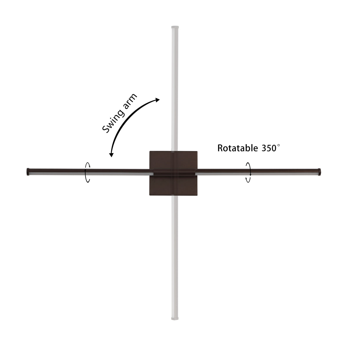 Dara 28" Dimmable Integrated LED Metal Wall Sconce