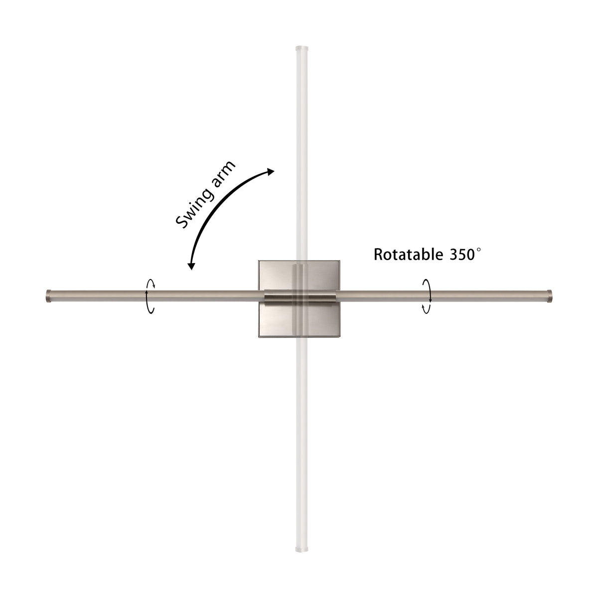 Dara 28" Dimmable Integrated LED Metal Wall Sconce
