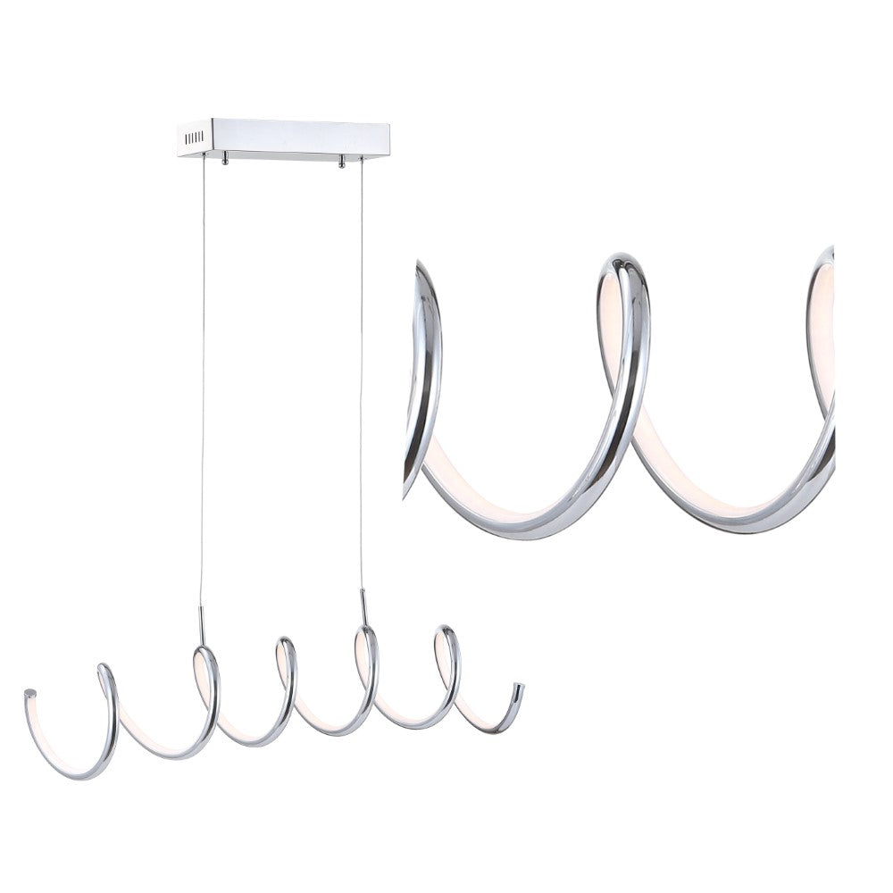 Dusky 31" Dimmable Adjustable Integrated LED Metal Linear Pendant