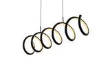 Dusky 31" Dimmable Adjustable Integrated LED Metal Linear Pendant