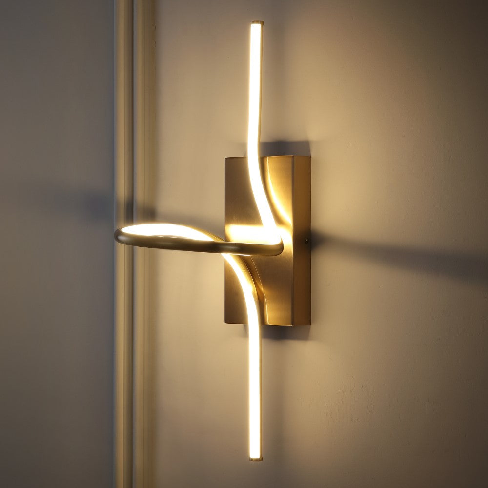 Senegal 9" Minimalist Metal Integrated LED Vanity Light Sconce