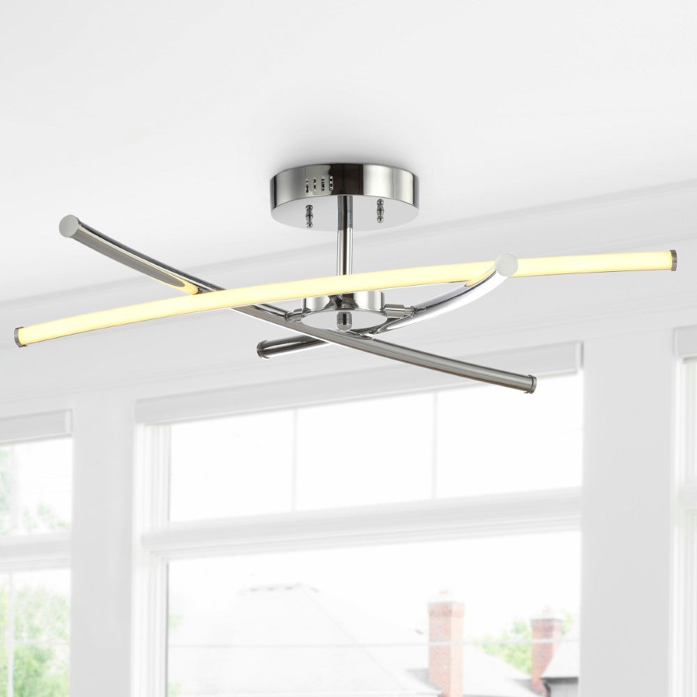Palm 31.5" Modern Metal Integrated LED Pendant