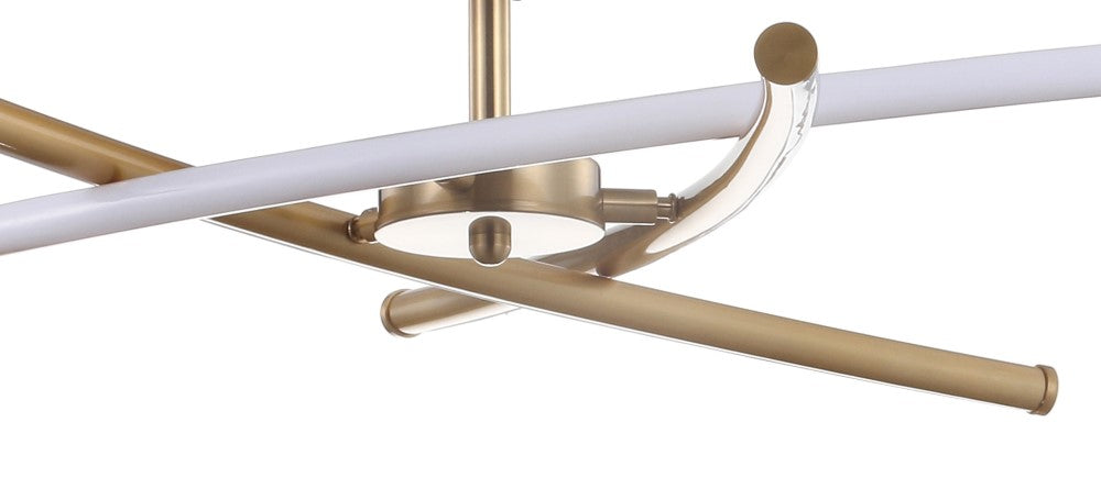 Palm 31.5" Modern Metal Integrated LED Pendant