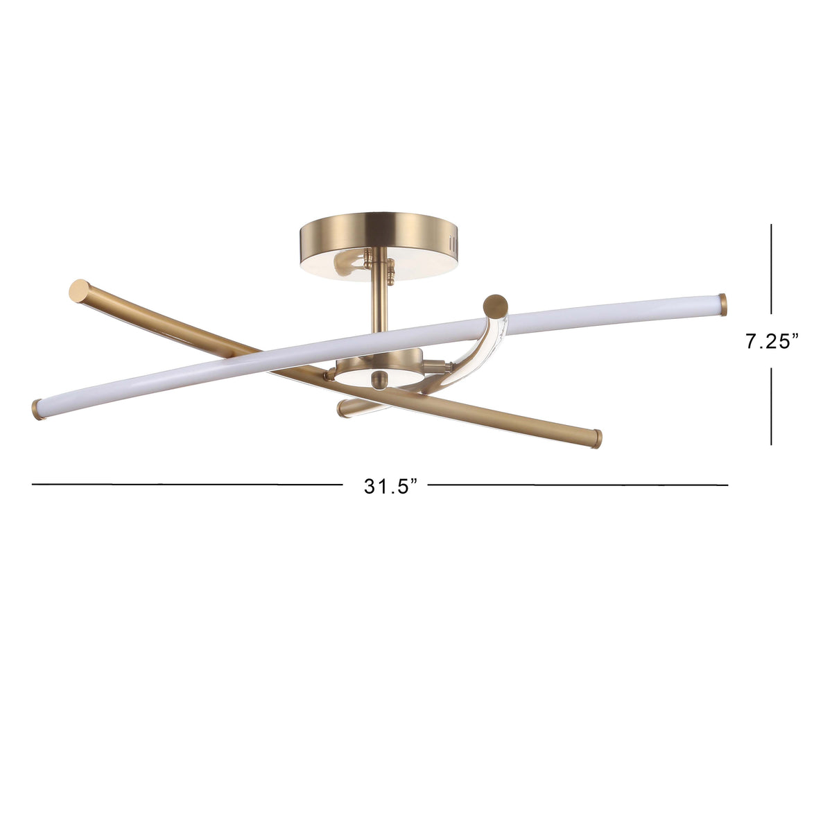 Palm 31.5" Modern Metal Integrated LED Pendant