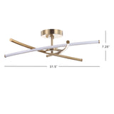 Palm 31.5" Modern Metal Integrated LED Pendant