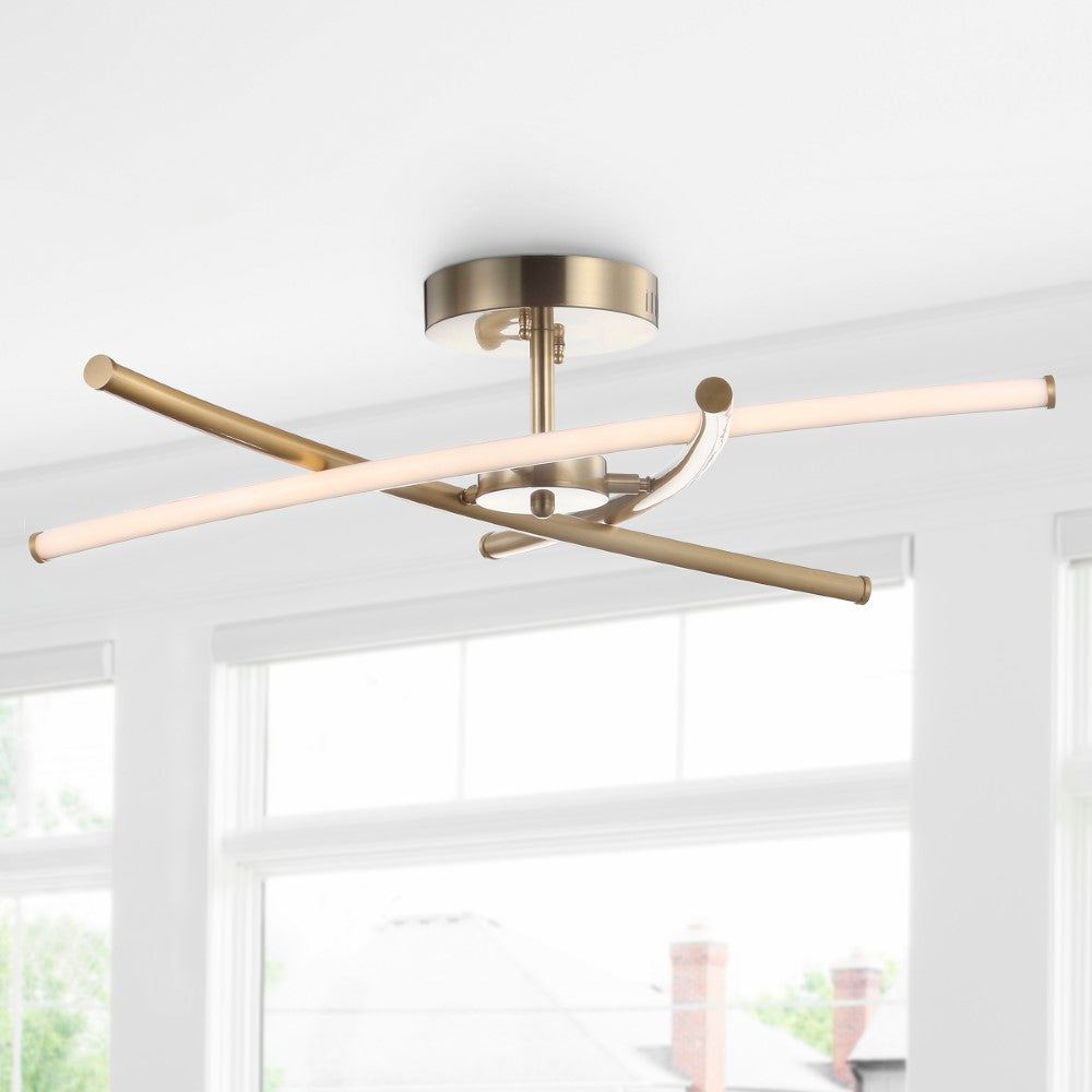 Palm 31.5" Modern Metal Integrated LED Pendant