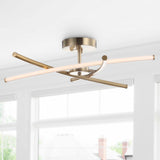 Palm 31.5" Modern Metal Integrated LED Pendant