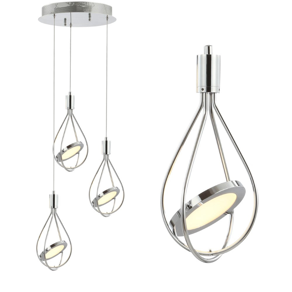 Gorey Adjustable Modern Integrated Cluster LED Metal Pendant