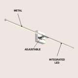 Euell Modern Minimalist Dimmable Integrated LED Metal Wall Sconce