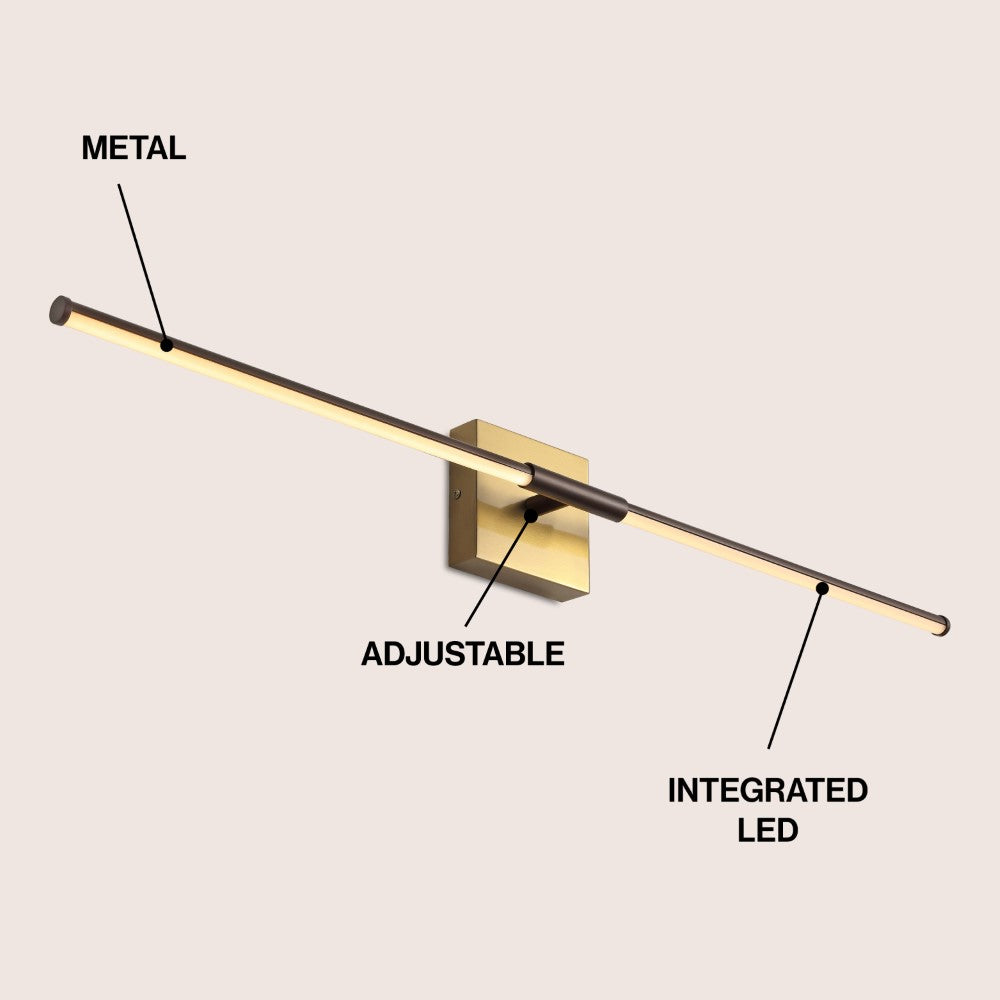 Euell Modern Minimalist Dimmable Integrated LED Metal Wall Sconce