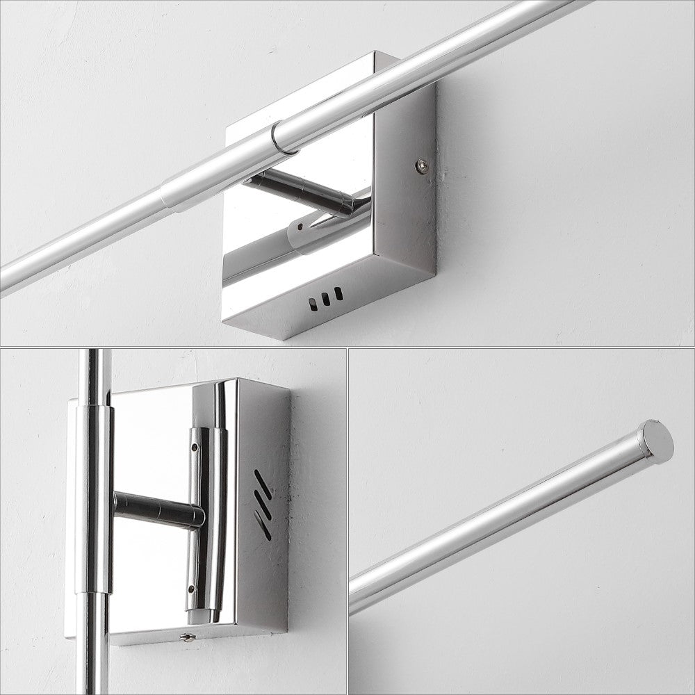 Aurava 28" Modern Minimalist Adjustable Dimmable Integrated LED Metal Wall Sconce