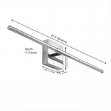 Aurava 28" Modern Minimalist Adjustable Dimmable Integrated LED Metal Wall Sconce
