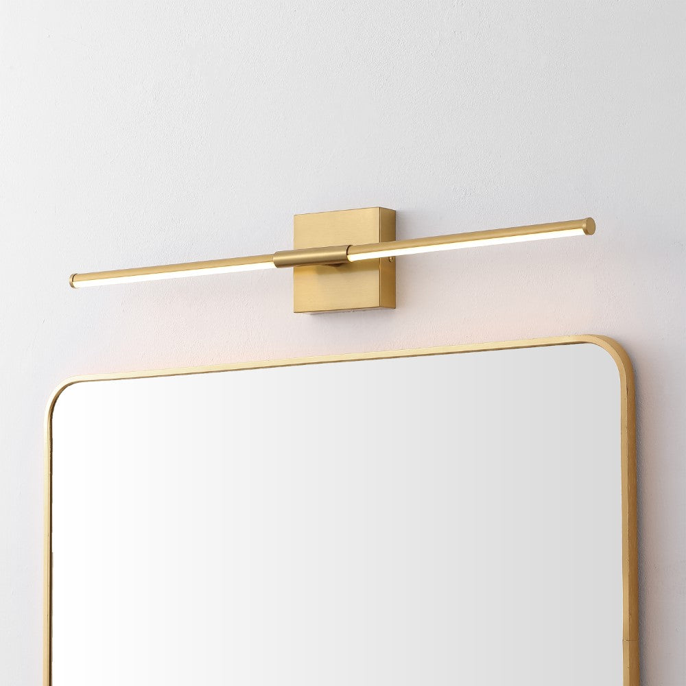 Aurava 28" Modern Minimalist Adjustable Dimmable Integrated LED Metal Wall Sconce