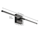 Aurava 28" Modern Minimalist Adjustable Dimmable Integrated LED Metal Wall Sconce