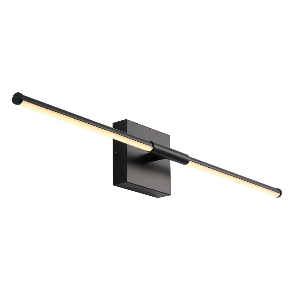 Aurava 28" Modern Minimalist Adjustable Dimmable Integrated LED Metal Wall Sconce