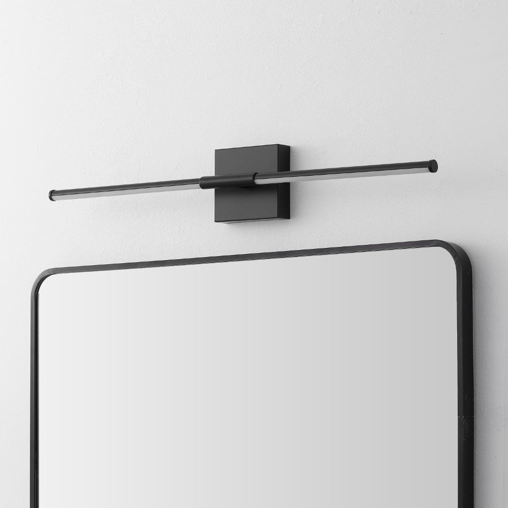 Aurava 28" Modern Minimalist Adjustable Dimmable Integrated LED Metal Wall Sconce