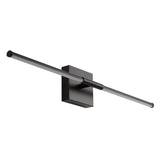 Aurava 28" Modern Minimalist Adjustable Dimmable Integrated LED Metal Wall Sconce