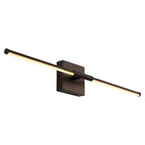 Aurava 28" Modern Minimalist Adjustable Dimmable Integrated LED Metal Wall Sconce