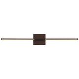 Aurava 28" Modern Minimalist Adjustable Dimmable Integrated LED Metal Wall Sconce