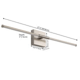 Aurava 28" Modern Minimalist Adjustable Dimmable Integrated LED Metal Wall Sconce
