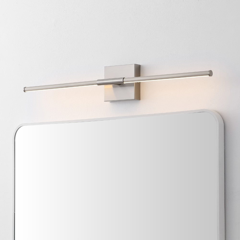 Aurava 28" Modern Minimalist Adjustable Dimmable Integrated LED Metal Wall Sconce