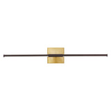 Aurava 28" Modern Minimalist Adjustable Dimmable Integrated LED Metal Wall Sconce