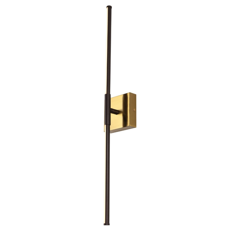 Aurava 28" Modern Minimalist Adjustable Dimmable Integrated LED Metal Wall Sconce