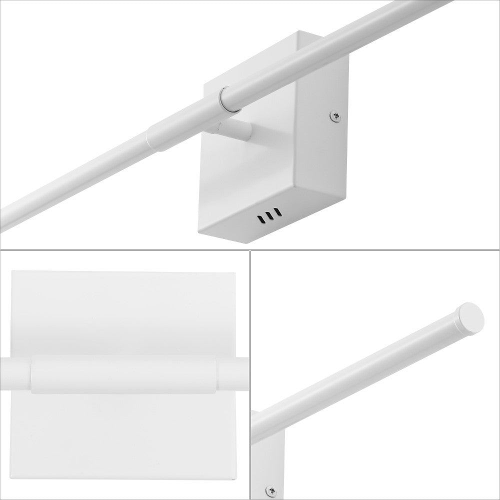 Aurava 28" Modern Minimalist Adjustable Dimmable Integrated LED Metal Wall Sconce