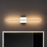 Aurava 28" Modern Minimalist Adjustable Dimmable Integrated LED Metal Wall Sconce