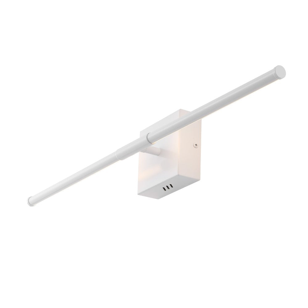 Aurava 28" Modern Minimalist Adjustable Dimmable Integrated LED Metal Wall Sconce