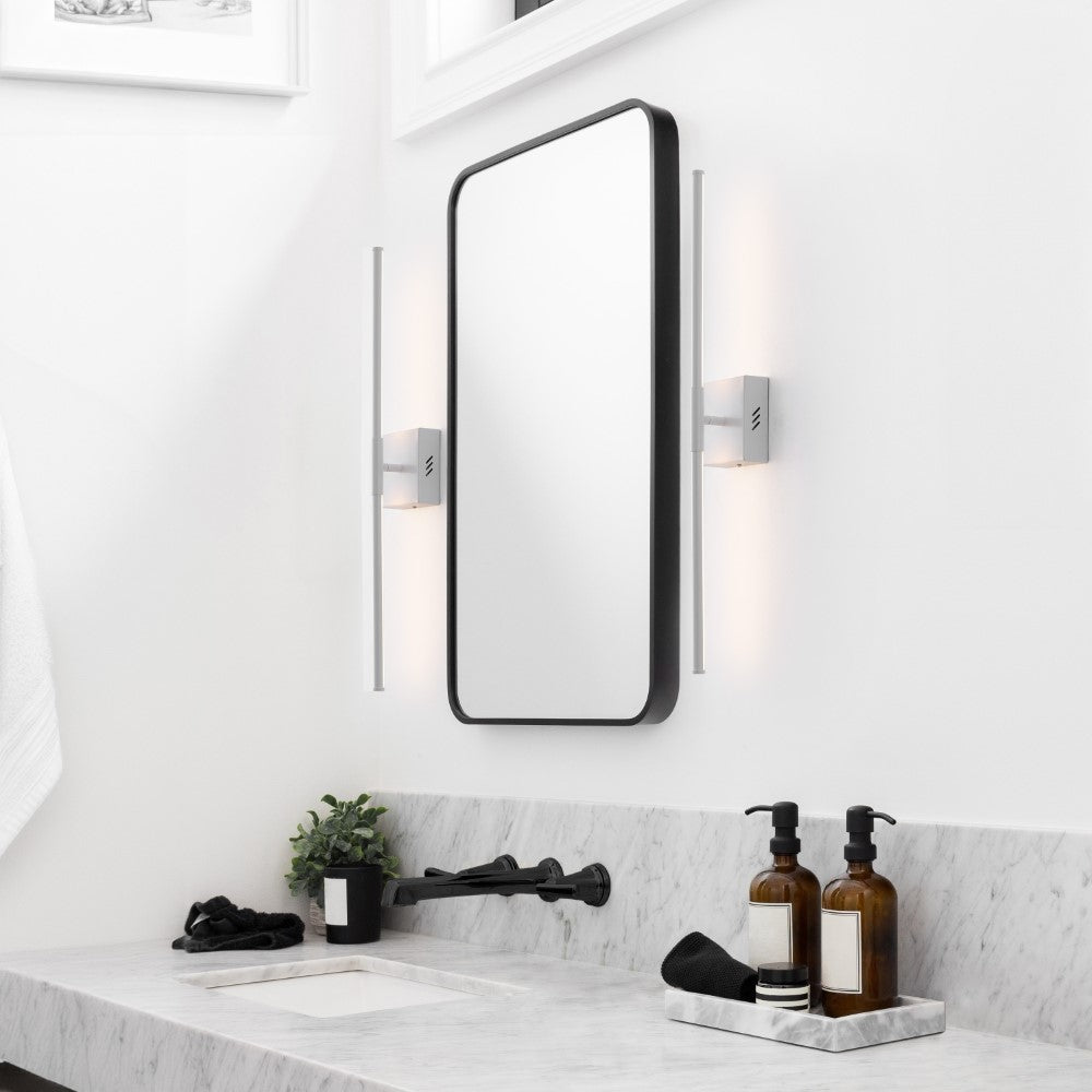 Aurava 28" Modern Minimalist Adjustable Dimmable Integrated LED Metal Wall Sconce