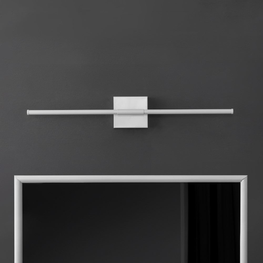 Aurava 28" Modern Minimalist Adjustable Dimmable Integrated LED Metal Wall Sconce