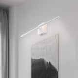 Aurava 28" Modern Minimalist Adjustable Dimmable Integrated LED Metal Wall Sconce