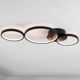 Sheldon 26.88" Contemporary Modern Metal Integrated LED Flush Mount