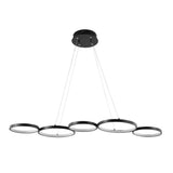 Barnaby 40.75" Bohemian Coastal Iron Linear Integrated LED Pendant
