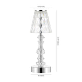 Clearance Diamond 12.75" Bohemian Classic Acrylic Rechargeable Integrated LED Table Lamp