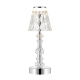 Clearance Diamond 12.75" Bohemian Classic Acrylic Rechargeable Integrated LED Table Lamp