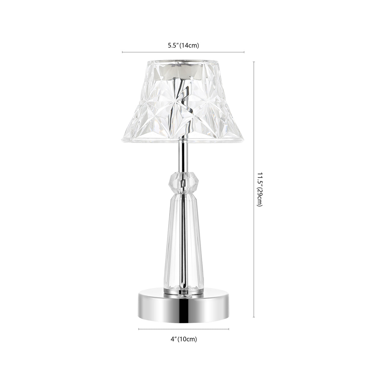 Magdala 11.5" Bohemian Classic Acrylic Rechargeable Integrated LED Table Lamp