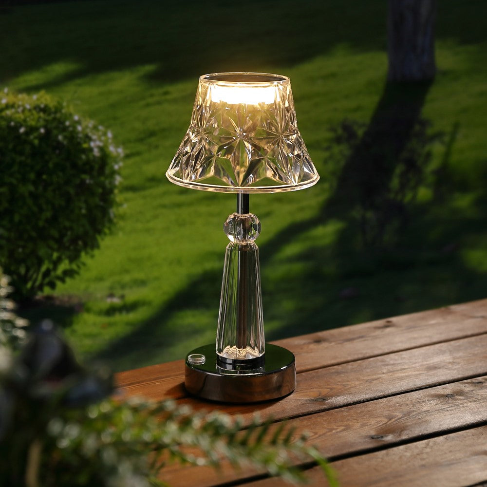 Magdala 11.5" Bohemian Classic Acrylic Rechargeable Integrated LED Table Lamp